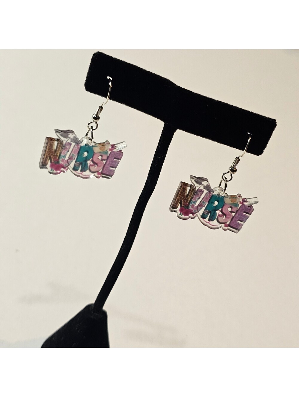 Nurse Acrylic Dangle Earrings